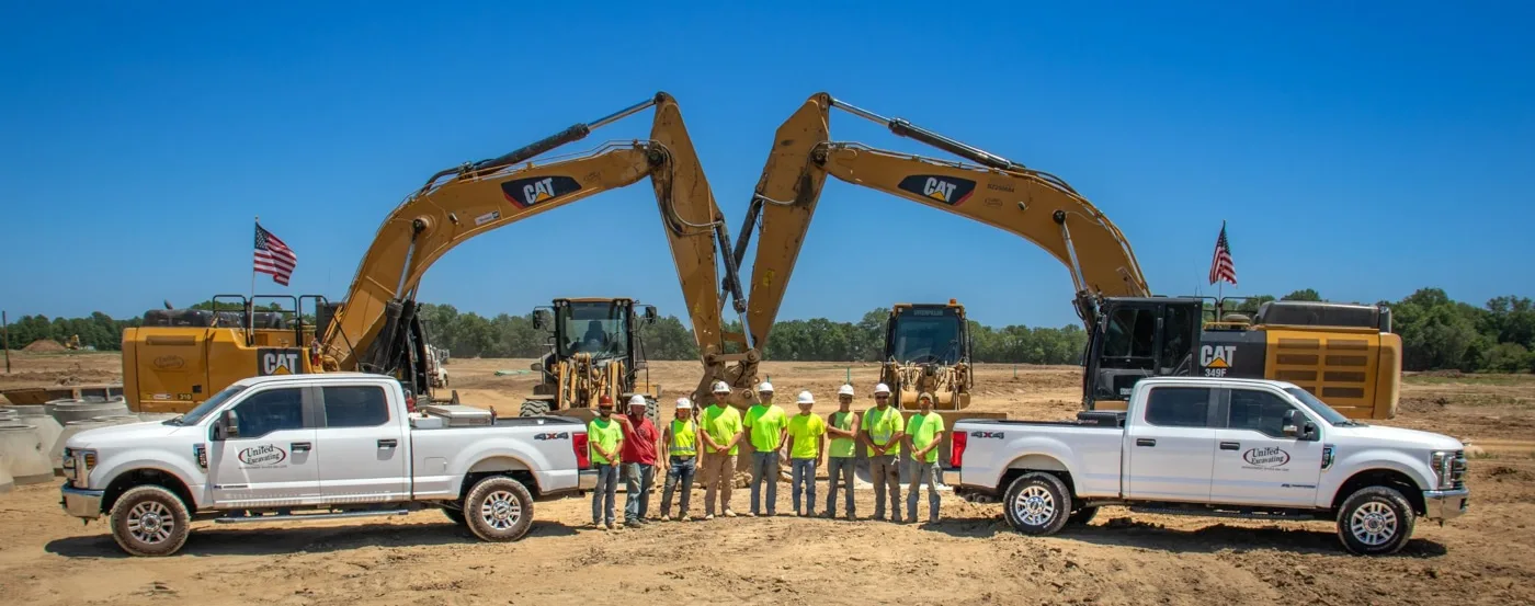 The Graber Companies team gathered on a job site